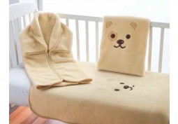 Dětská španělská deka Piel s výšivkou 80x110 cm - Medvídek